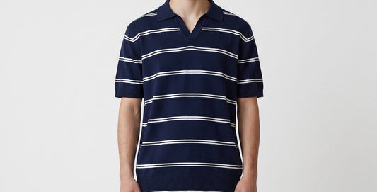 Navy & white polo