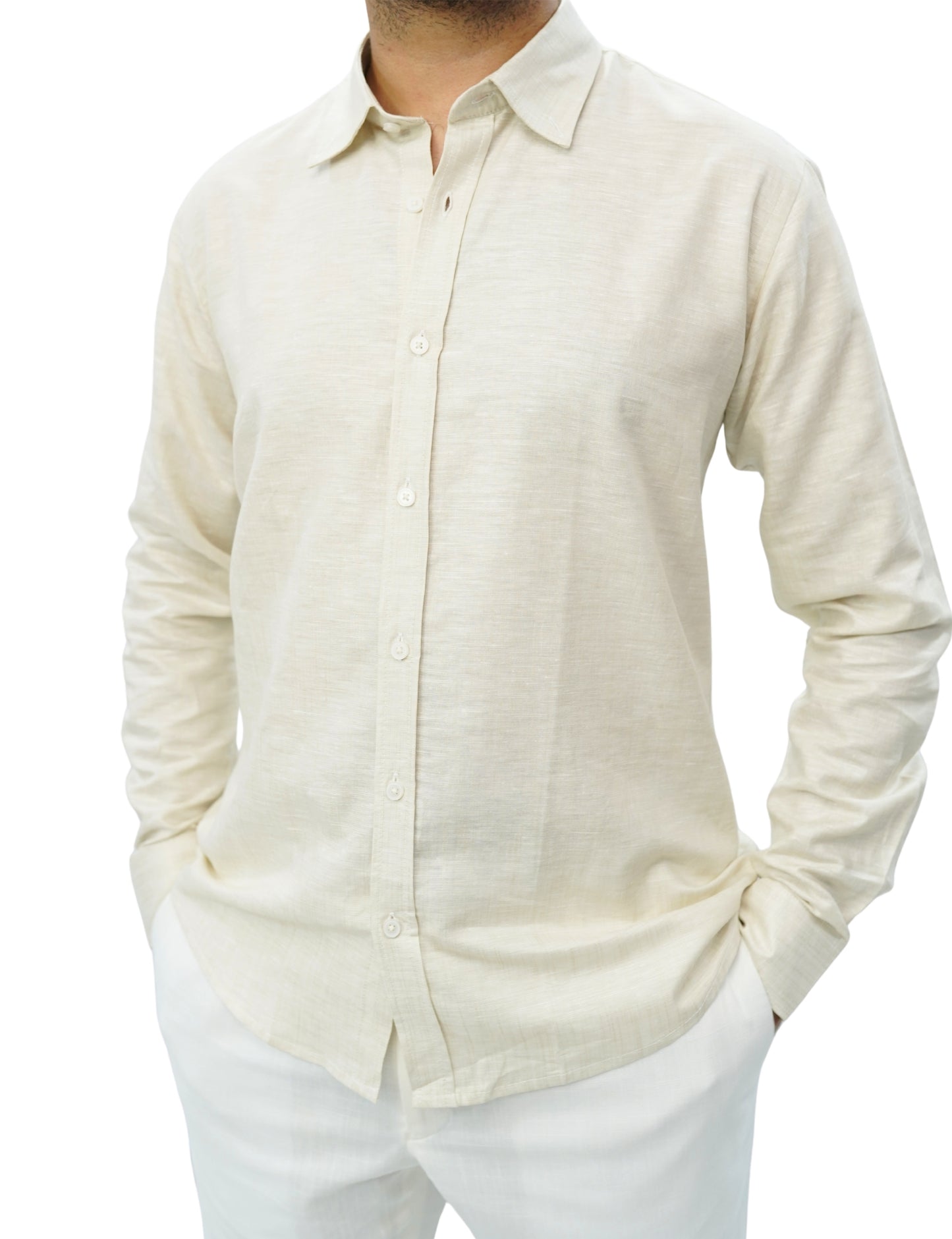 Beige Linen Shirt