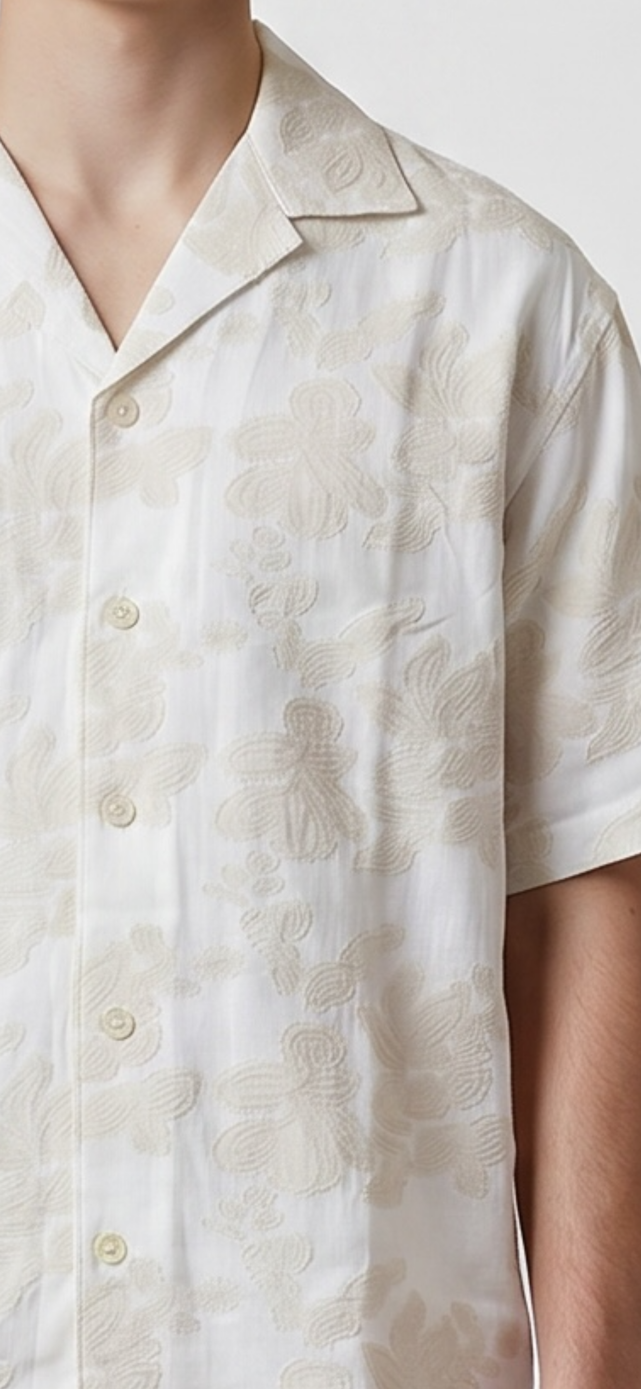 Beige floral shirt