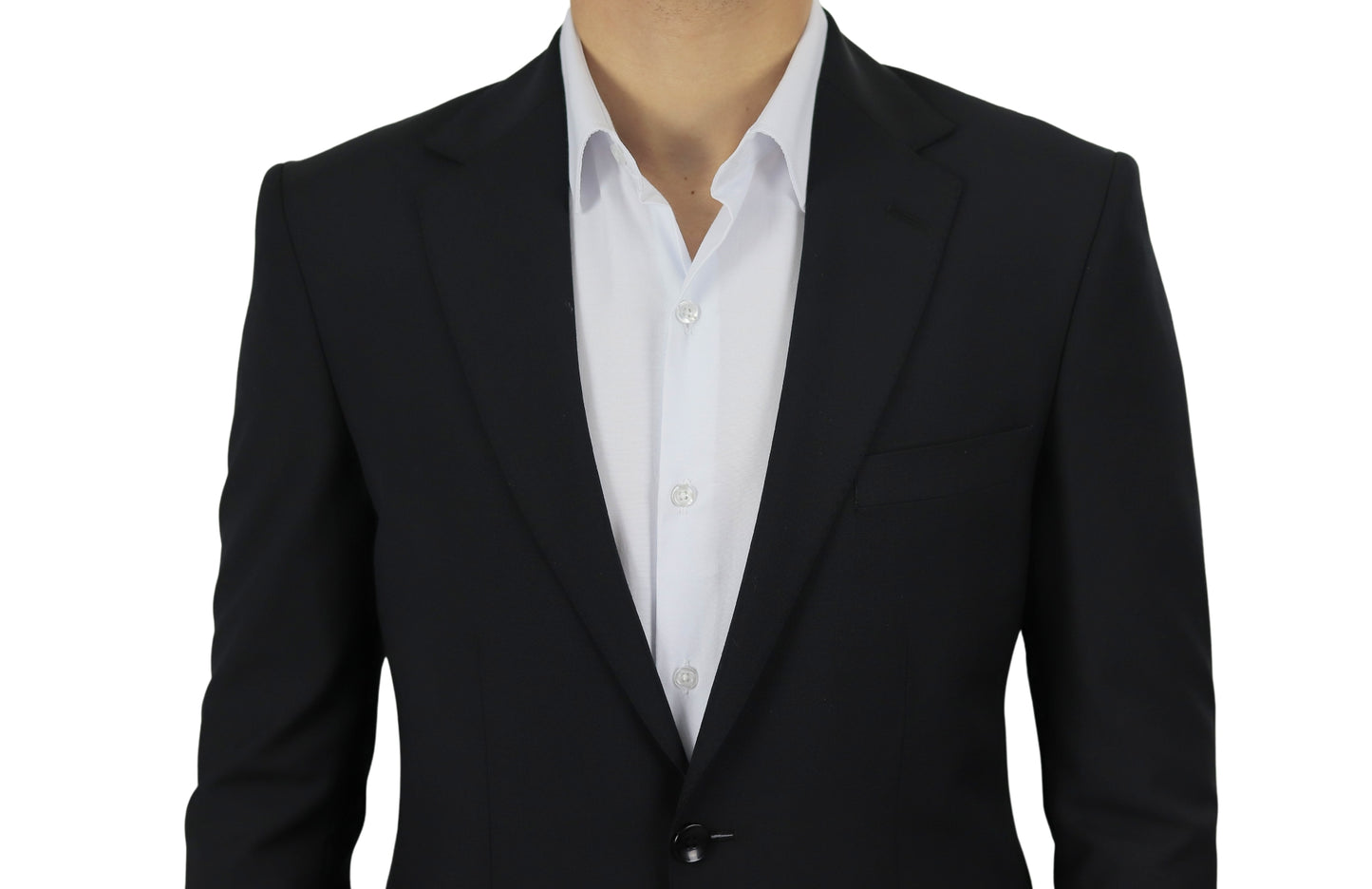 Black Normal Lapel 2 Buttons