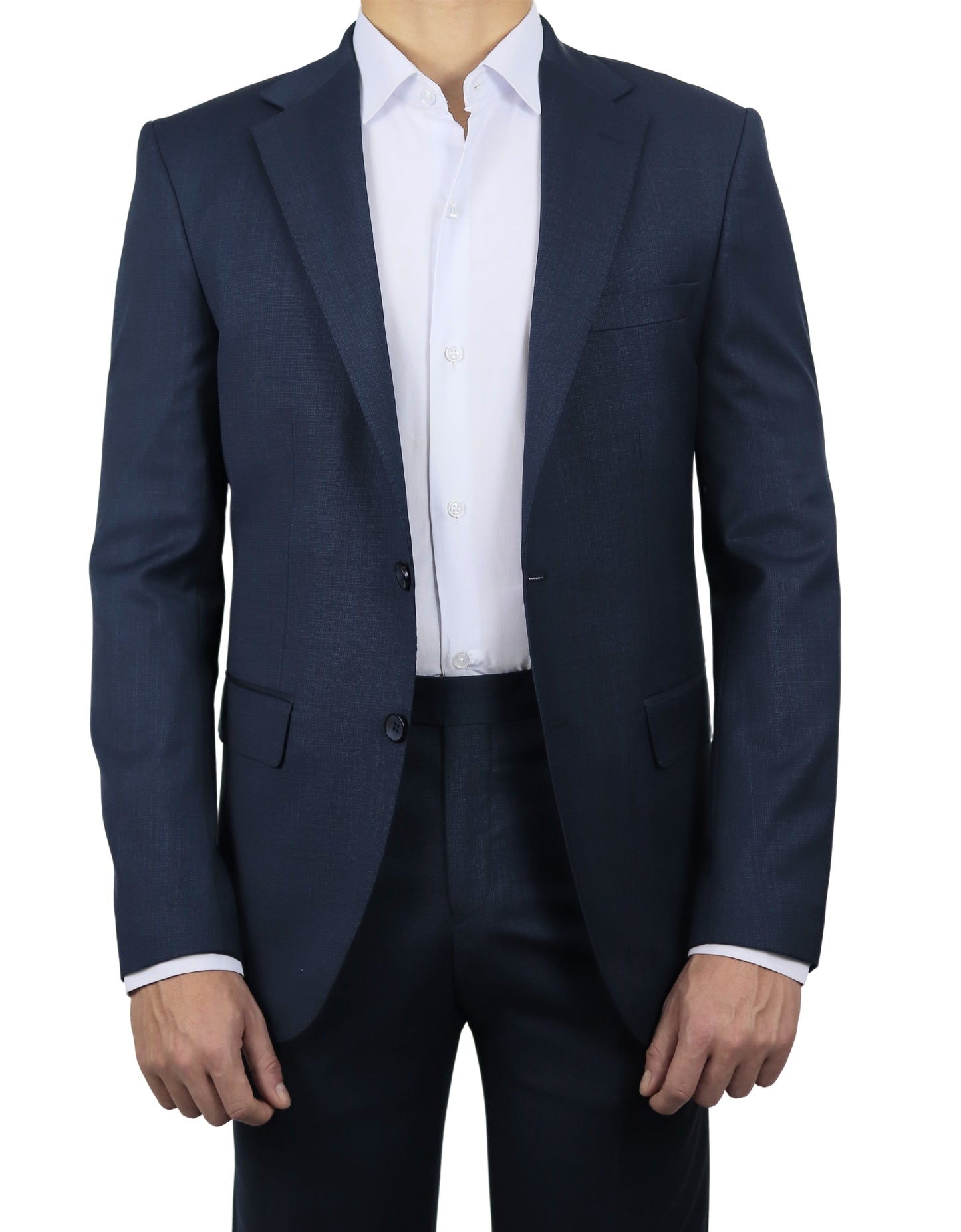 Deep Sea Blue Normal Lapel 2 Buttons