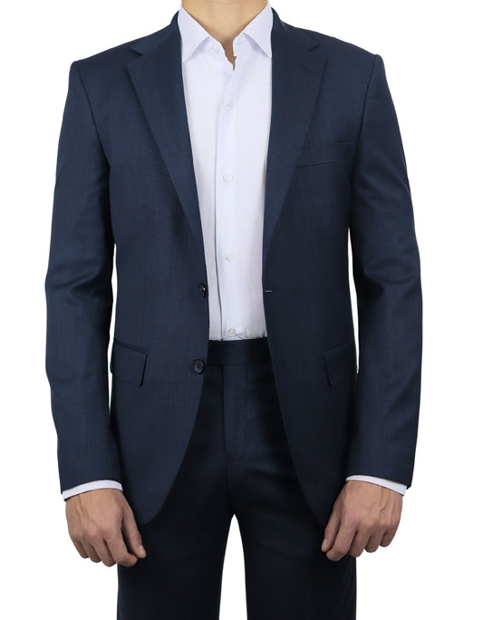 Deep Sea Blue Normal Lapel 2 Buttons