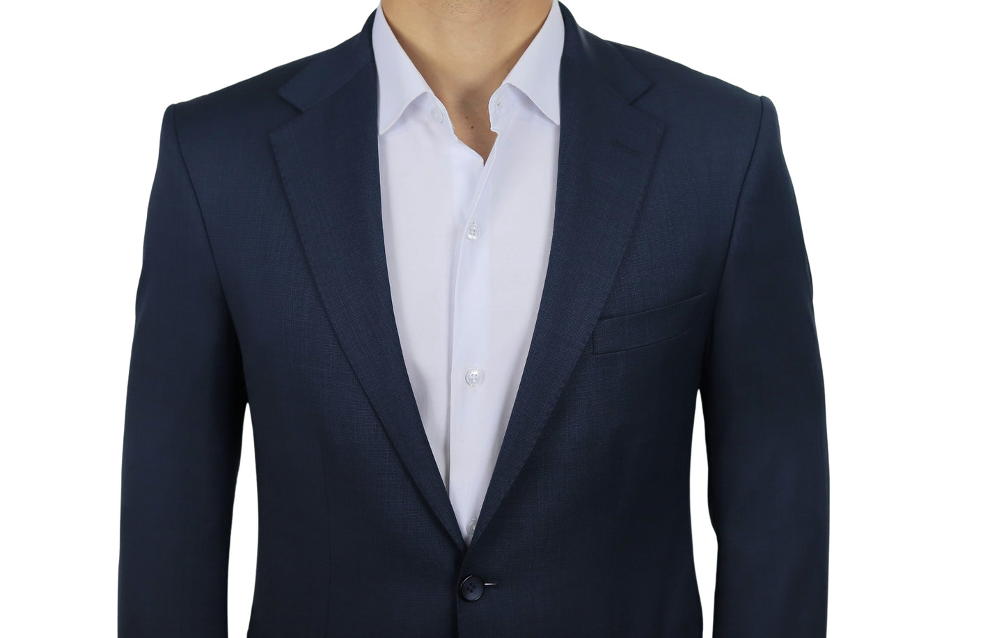 Deep Sea Blue Normal Lapel 2 Buttons