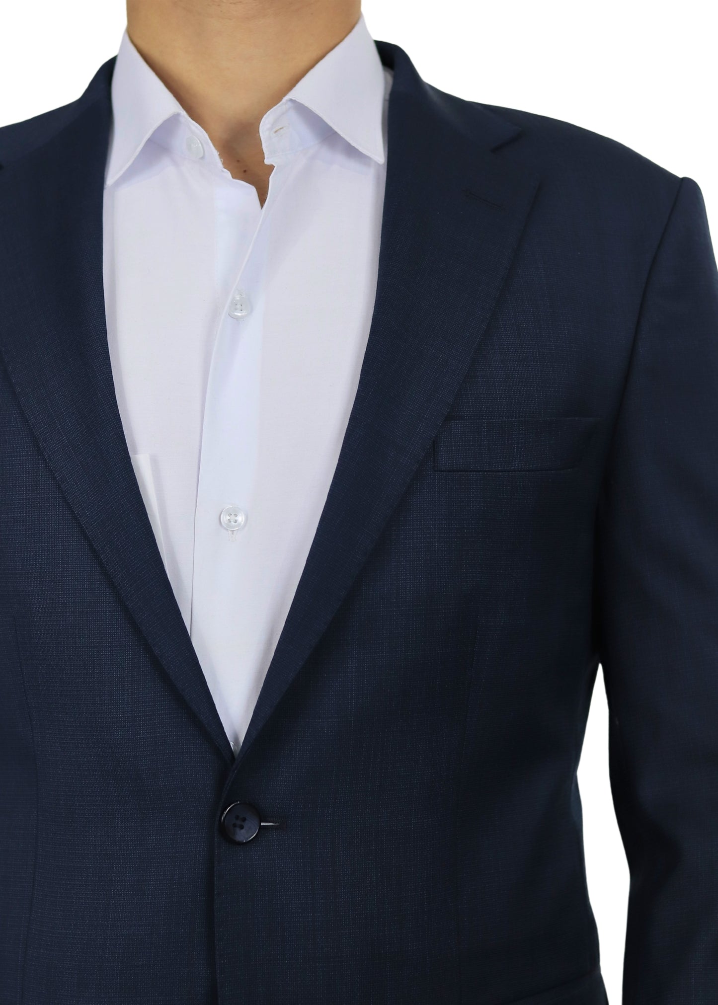 Deep Sea Blue Normal Lapel 2 Buttons
