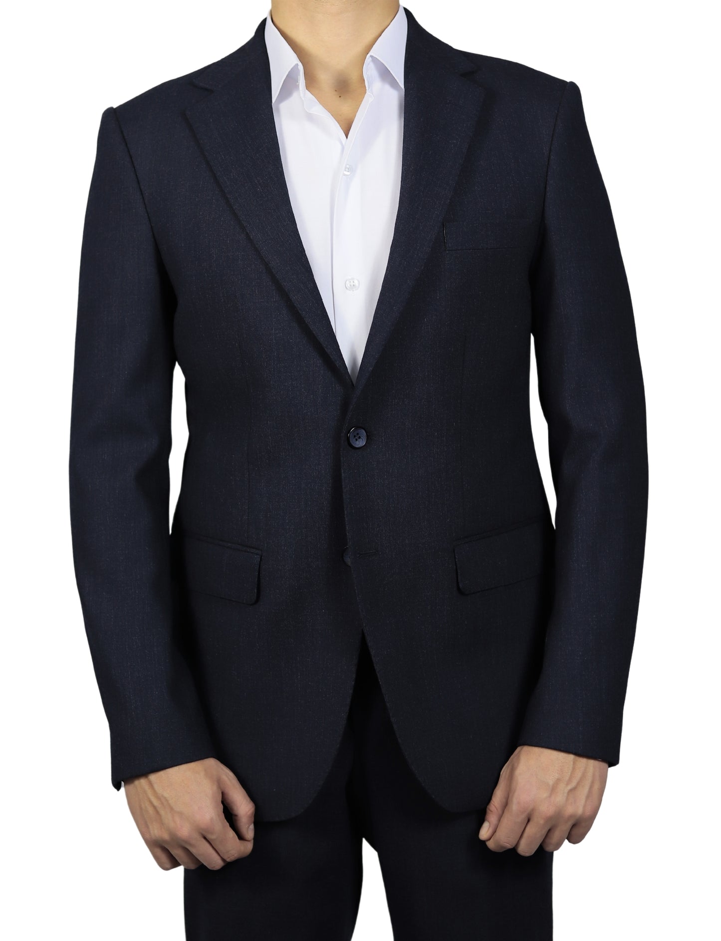 Navy Blue Normal Lapel 2 Button