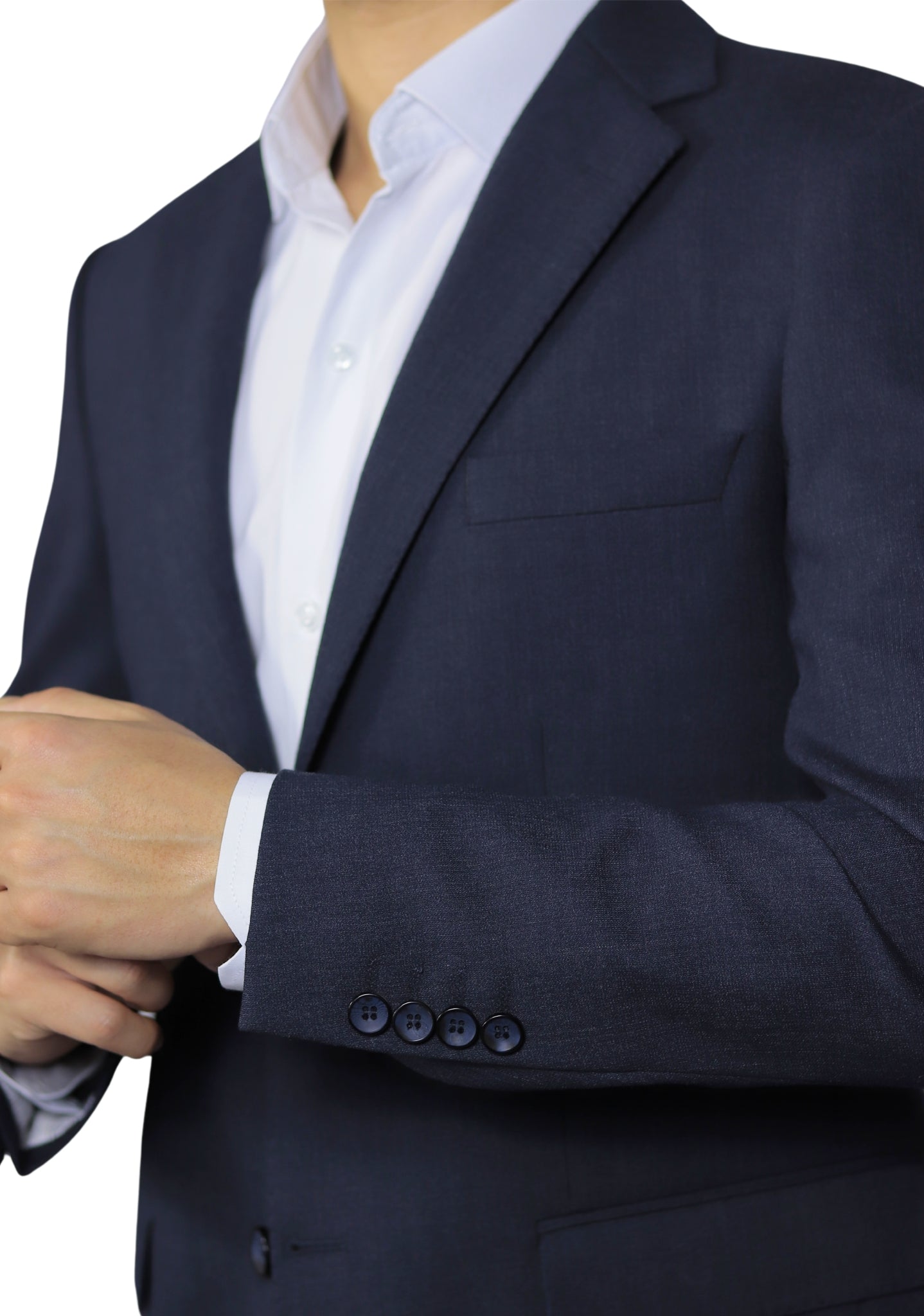 Navy Blue Normal Lapel 2 Button