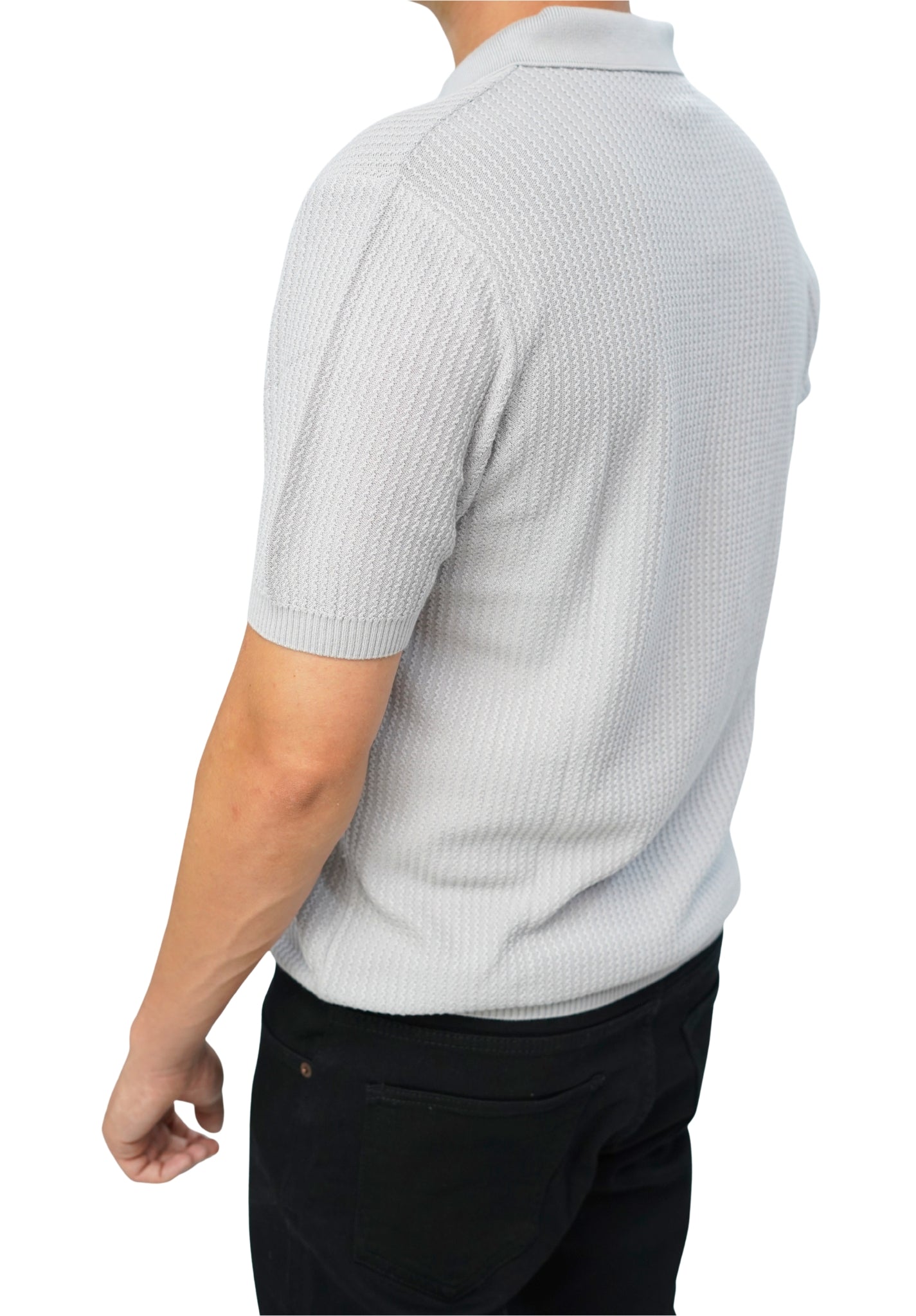 Light Grey Knitted Polo