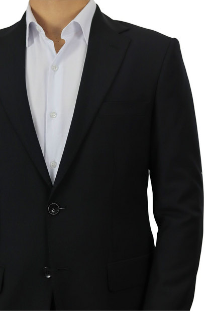 Black Normal Lapel 2 Buttons