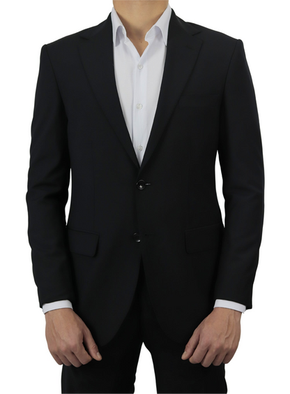 Black Normal Lapel 2 Buttons