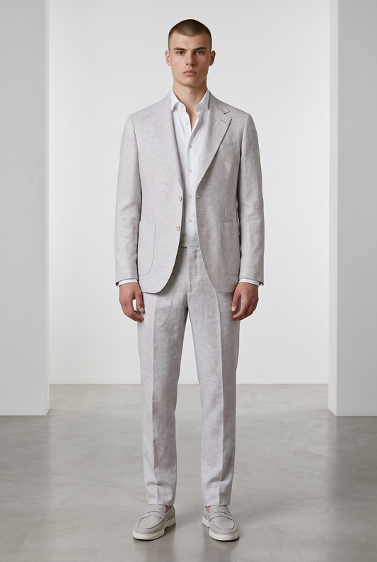 Light Grey Linen Suit