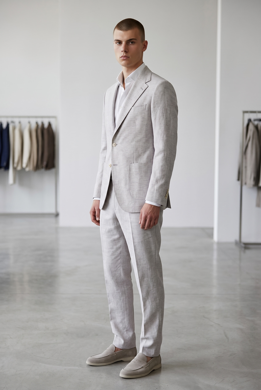 Light Grey Linen Suit