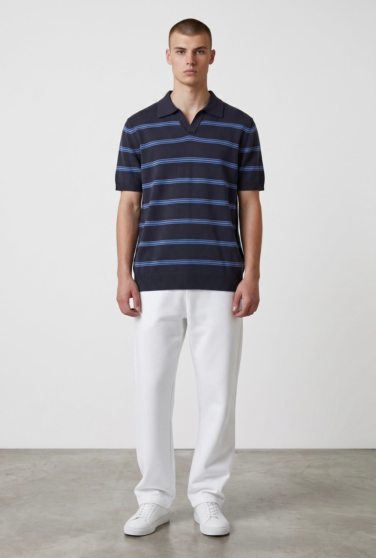 Navy & blue polo