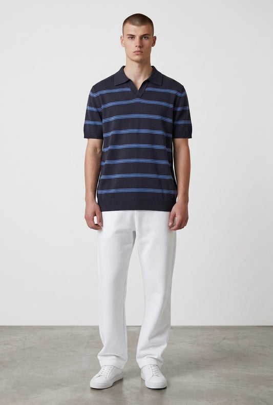 Navy & blue polo