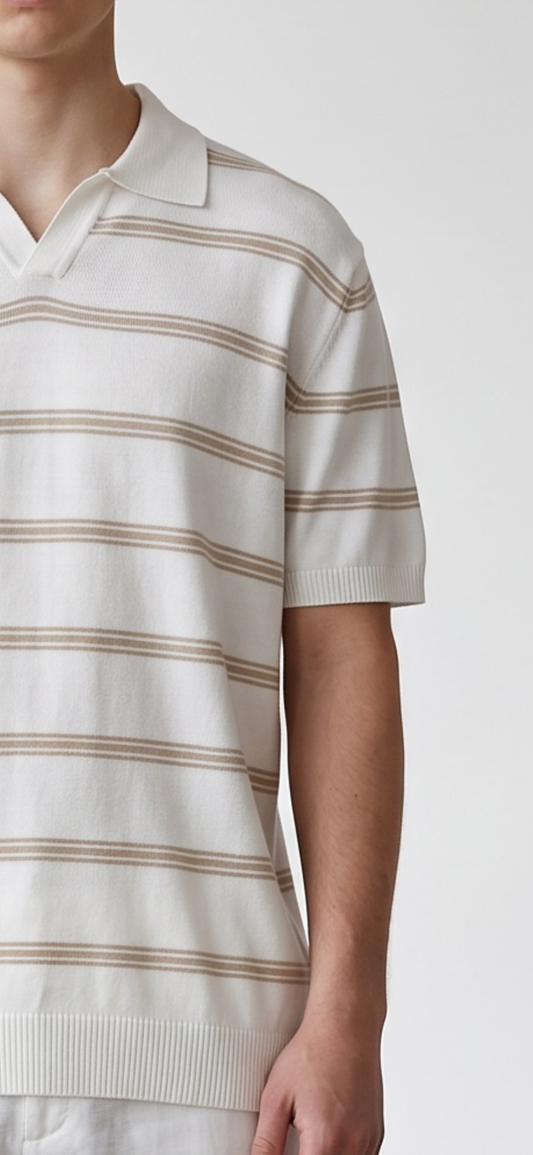 White & Beige Polo