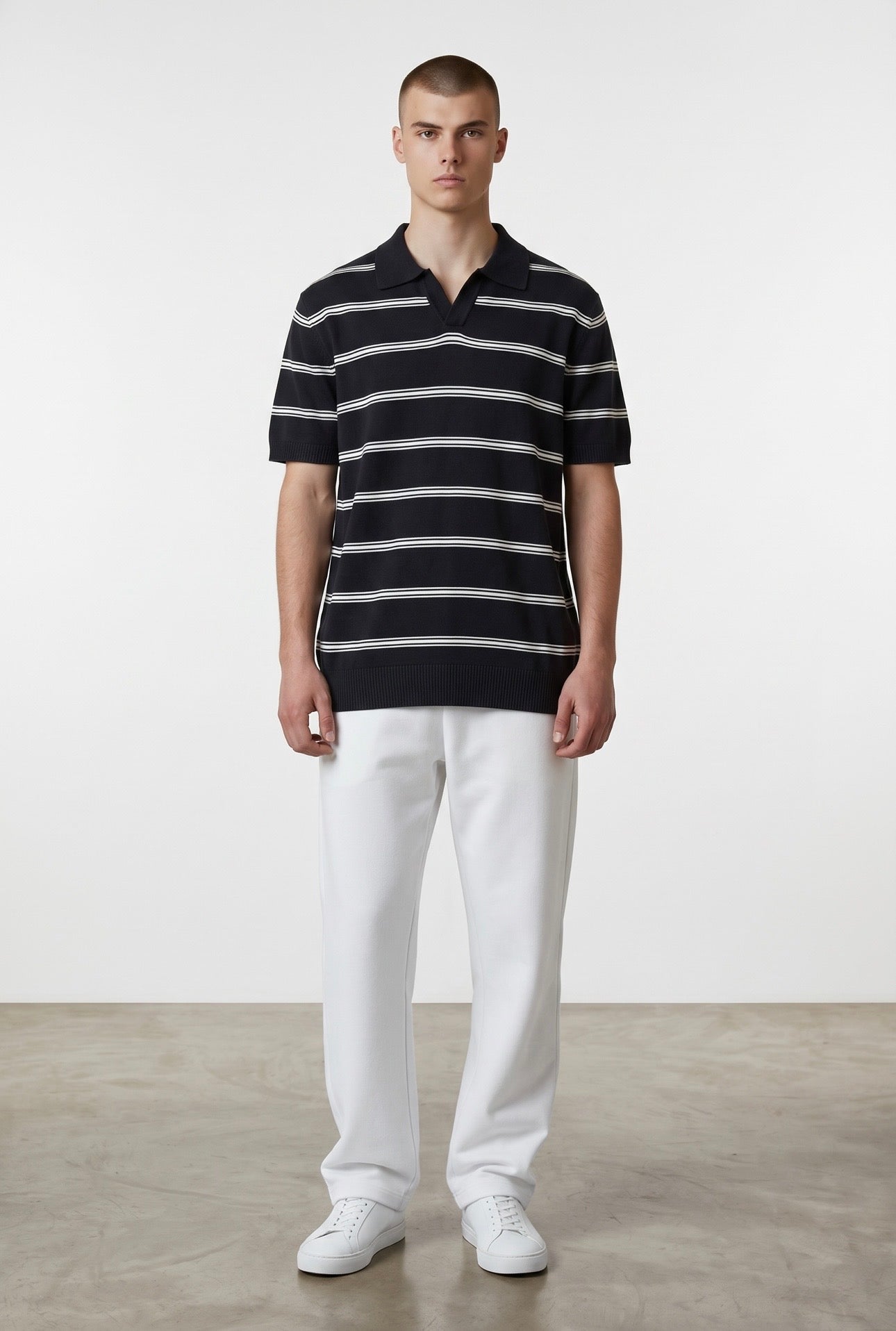 Black & white polo