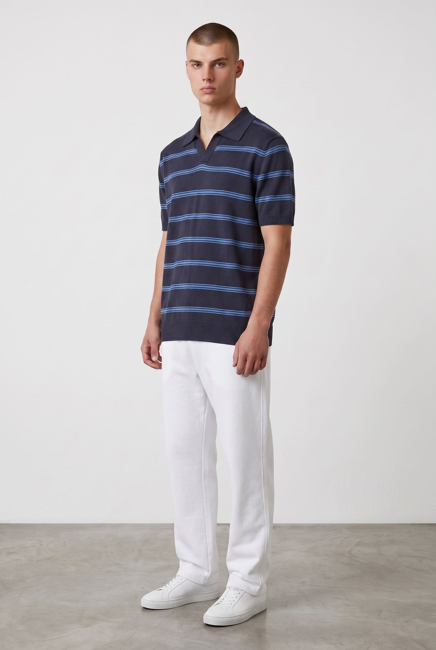 Navy & blue polo