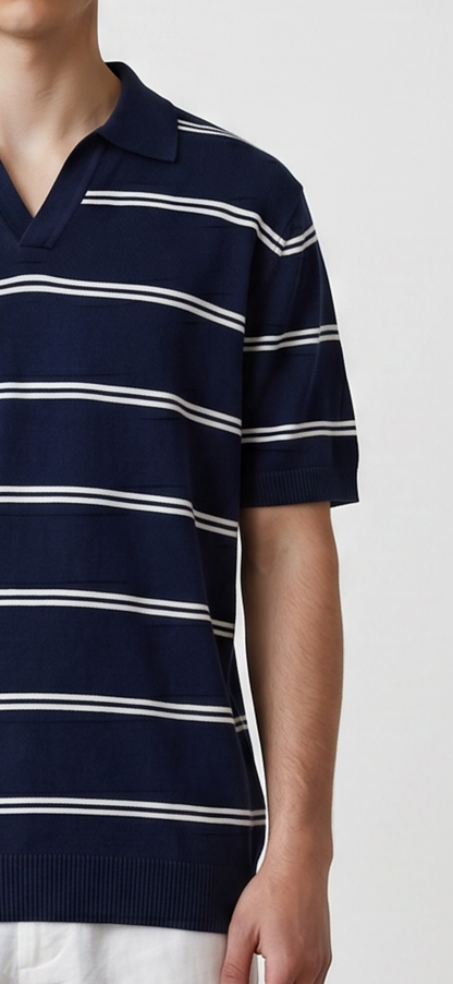 Navy & white polo