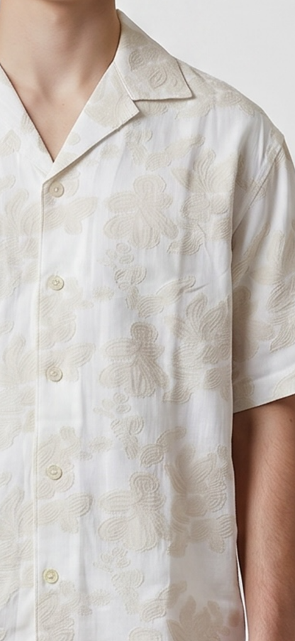 Beige floral shirt