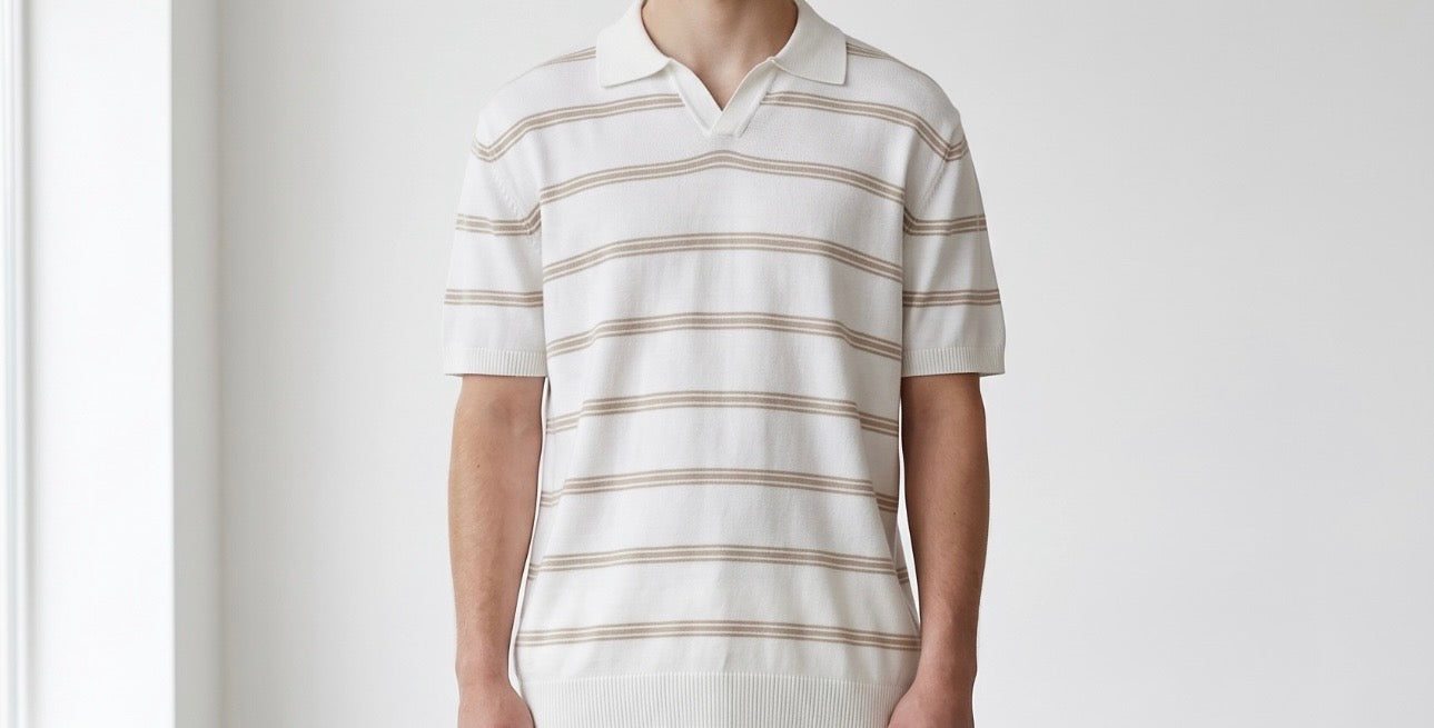 White & Beige Polo