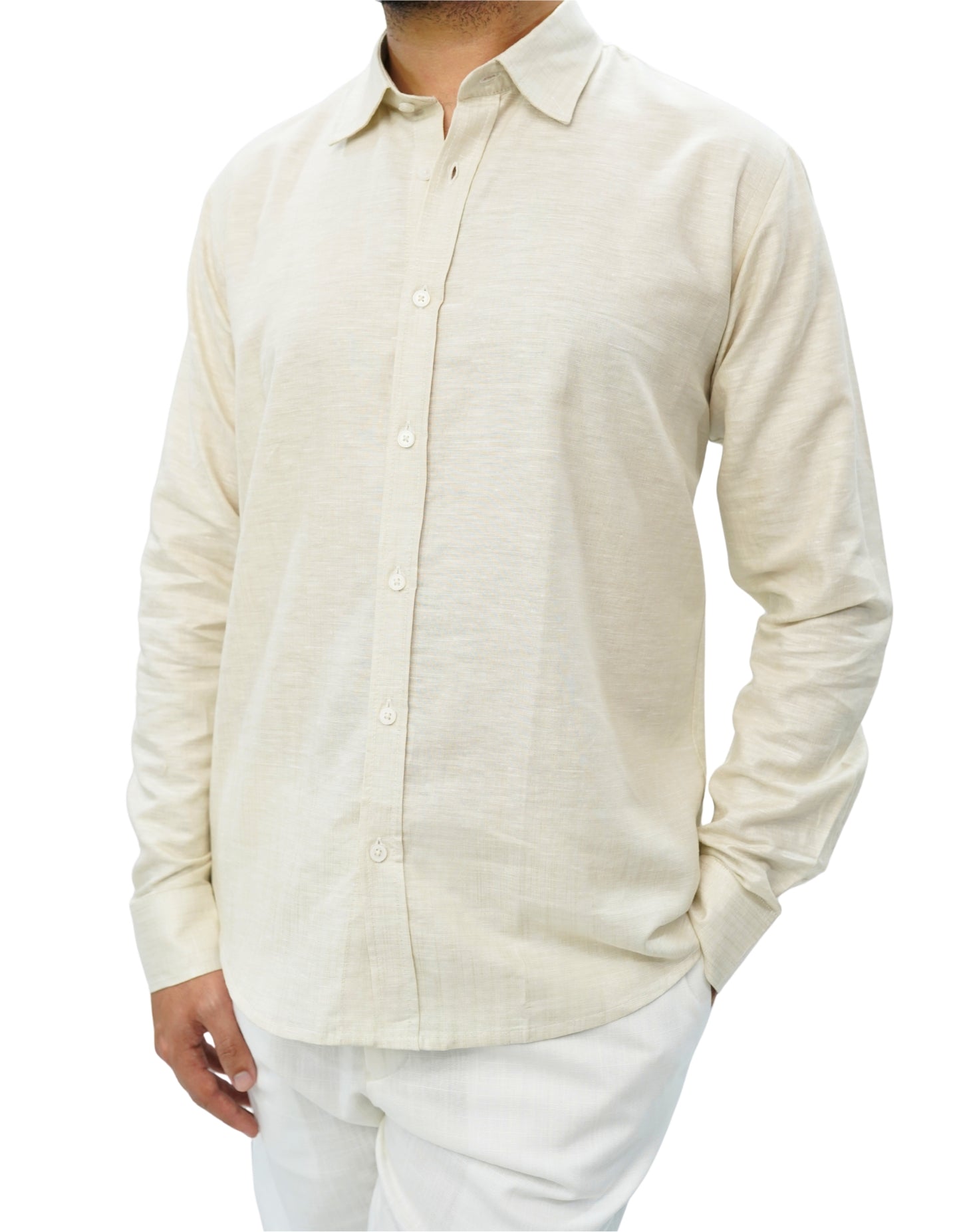 Beige Linen Shirt