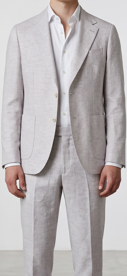 Light Grey Linen Suit