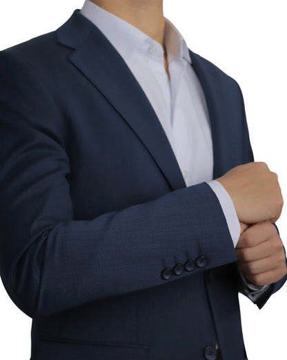 Deep Sea Blue Normal Lapel 2 Buttons