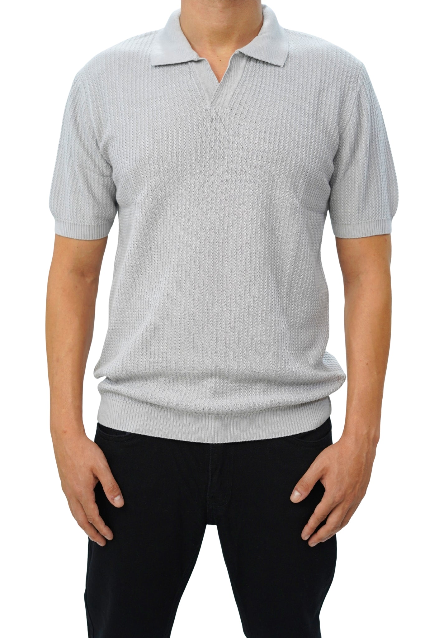 Light Grey Knitted Polo