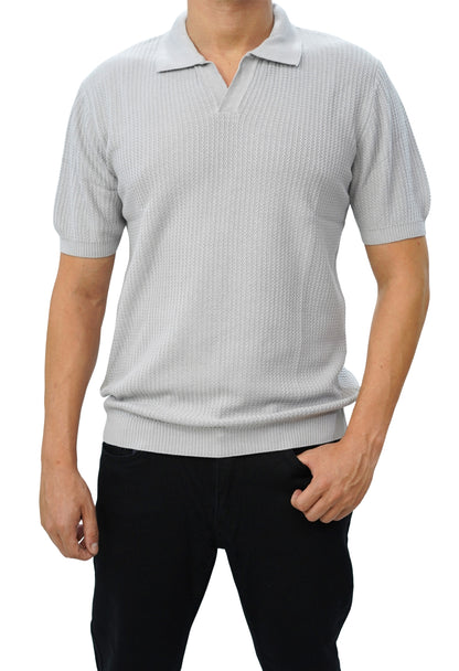 Light Grey Knitted Polo