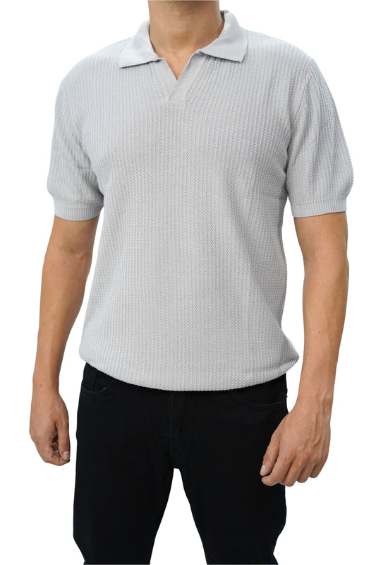 Light Grey Knitted Polo