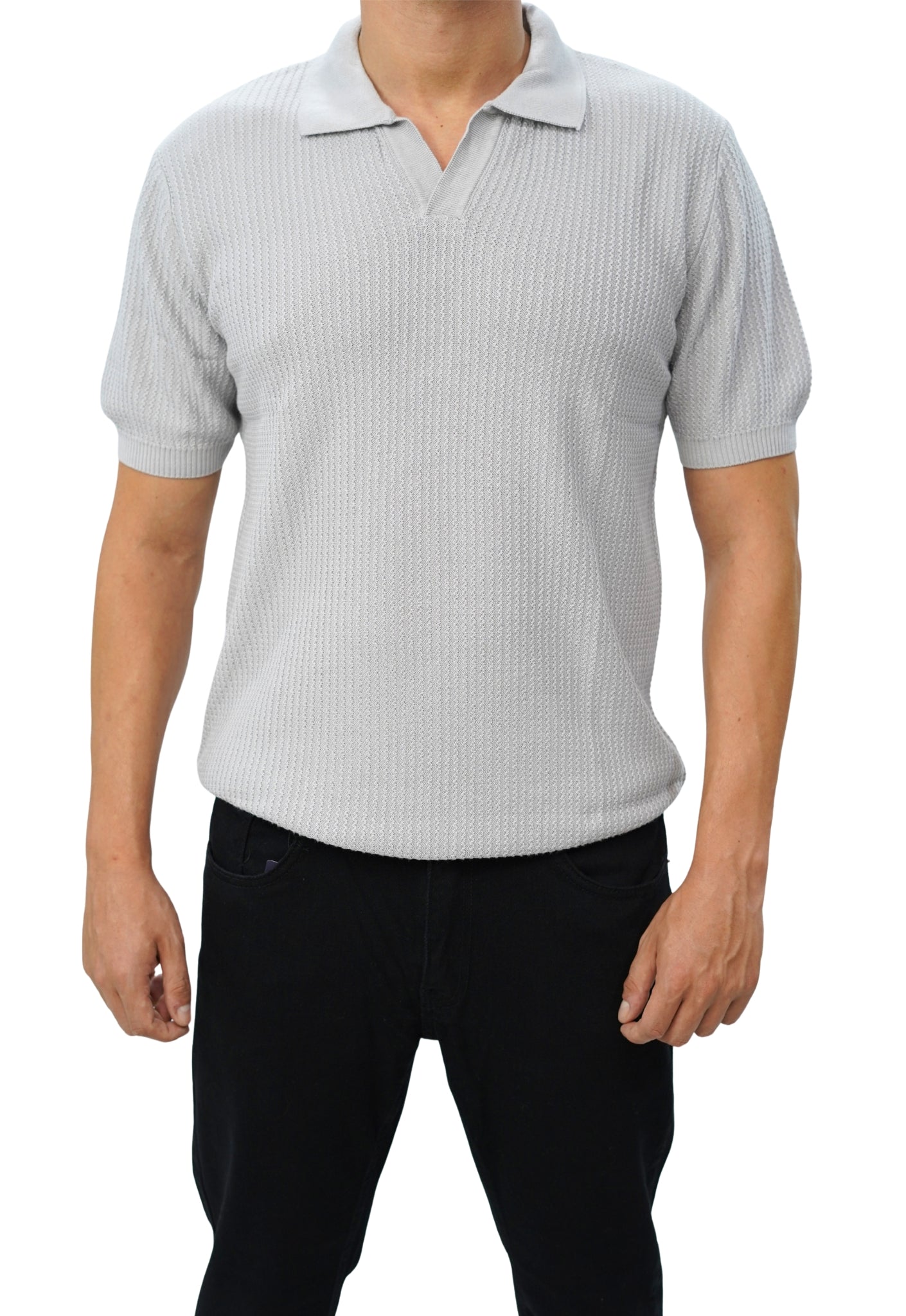Light Grey Knitted Polo